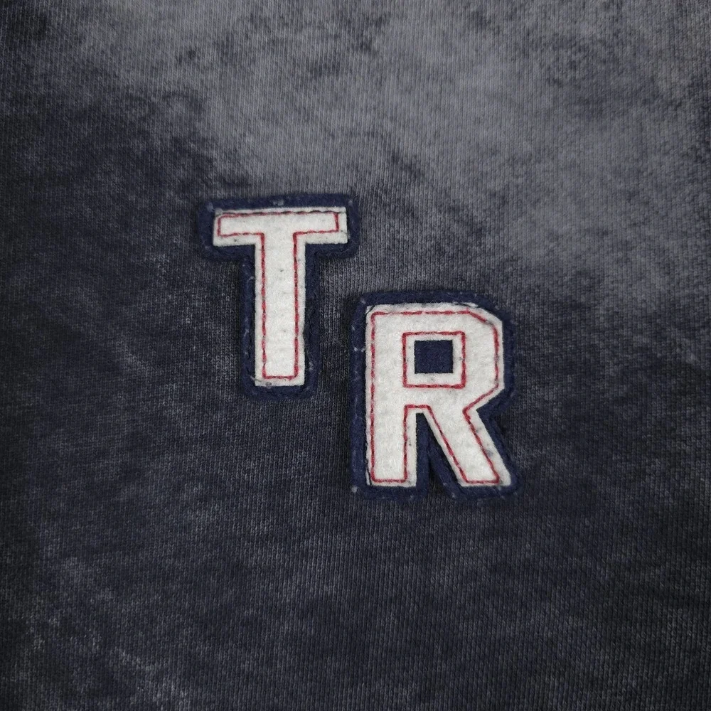 True Religion Distressed‎ Hoodie Mens Medium Gray Pullover Sweatshirt Grunge Y2K